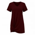thumbnail image 6 of yillto Women Short Sleeve Dress Casual Summer Crewneck Sleepshirts Pajamas Sleepwear Nightshirts, 6 of 7