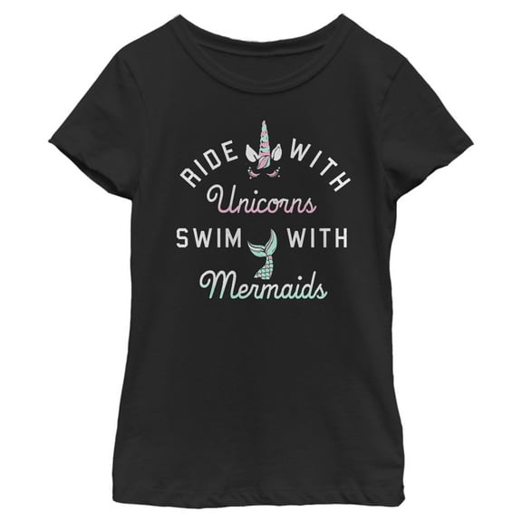 Girl's Lost Gods Ride with Unicorns Graphic T-Shirt