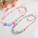 thumbnail image 4 of Collar de colores caramelo, joyería infantil, collar de cuentas, pulsera, conjunto de dos piezas de accesorios., 4 of 5