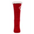 thumbnail image 2 of MeMoi Sweet Snowflake Plush Lined Slipper Sock | Socks By MeMoi One Size 9-11 / Red, 2 of 2