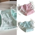 thumbnail image 2 of Striped Pattern Bikini Panties Women's Ribbon Side Tie String Underwear Lingerie Briefs Underpants, 2 of 19