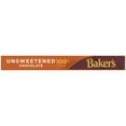 Baker's Unsweetened Chocolate Premium Baking Bar with 100 Cacao, 4 oz