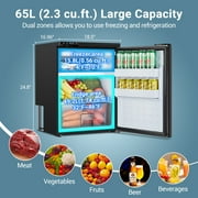 BODEGA 12 Volt Car Refrigerator, 24V DC Portable Car Fridge RV Freezer for Outdoor,Camping, RV and Travel