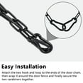 thumbnail image 2 of Gate Chain Lock 20 Inch Stainless Steel Fence Security Latch Carabiners (black ), 2 of 9
