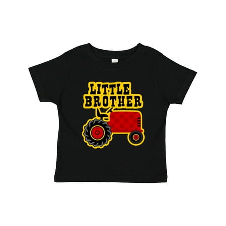 

Inktastic Red Tractor Little Brother Gift Toddler Boy Girl T-Shirt