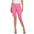 thumbnail image 5 of HDE Pull On Bermuda Shorts For Women Mid Rise 10" Inseam Shorts with Pockets Hot Pink M, 5 of 6