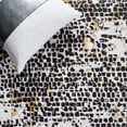 thumbnail image 5 of SAFAVIEH Amelia Jimmy Dot-Print Runner Rug, Charcoal/Gold, 2' x 8', 5 of 11