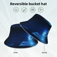 thumbnail image 2 of Sikiie Futuristic Book Knowledge Reflective Double-Sided Bucket Hat, Sun Hat, for Gardening, Beaching, Camping, Hiking, Fishing, 2 of 6