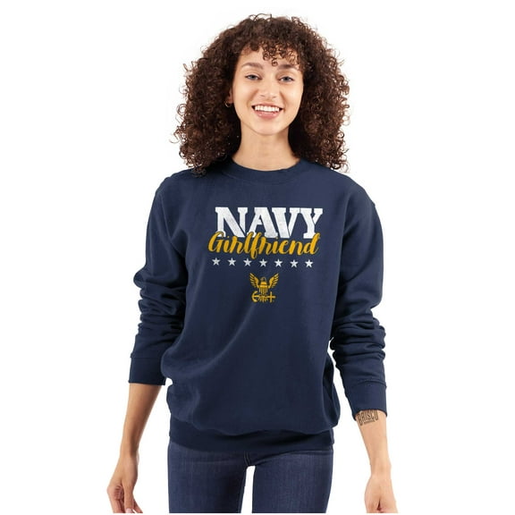 US Navy Girlfriend Anchor Logo Women Plus Size Sweatshirt Brisco Brands 2X