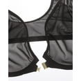 thumbnail image 4 of Women's Cosnufy Sheer Front Closure Bra Demi Sexy Seamless Unlined Mesh Underwire Bra, 4 of 6