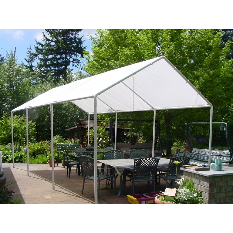 Tuff Bros Heavy Duty Tarp, 8' x 10' White Waterproof Poly Cover