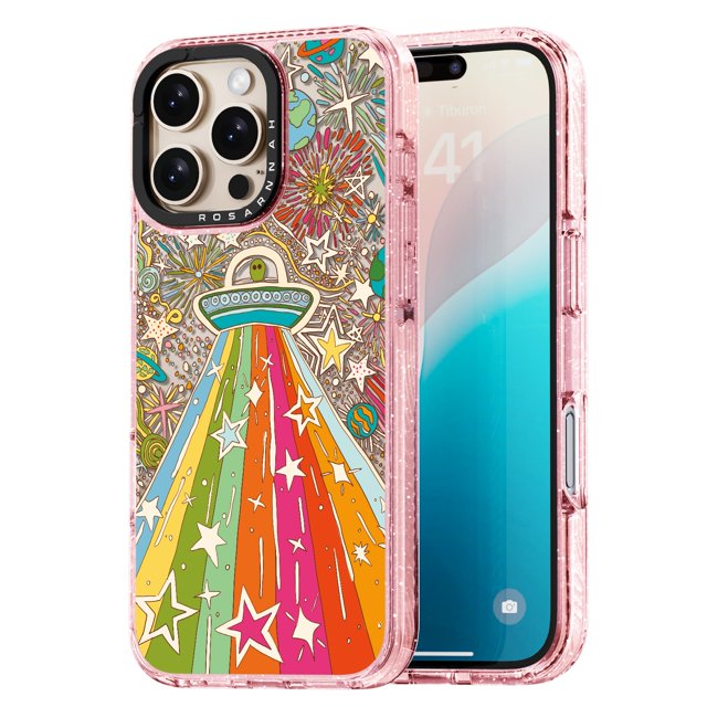 Funda de teléfono Rosarnnah compatible con iPhone 16 Pro 6.3 - Rosa