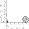 thumbnail image 6 of Gem Stone King 1.02 Ct Blue Lapis E-F Lab Grown Diamond 925 Silver and 10K Yellow Gold Pendant with Chain, 6 of 6