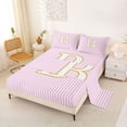thumbnail image 2 of Erosebridal Kids B Letter Full Size Sheets, Abstract Stripes Bed Sheets, 4 Pieces, 2 of 5