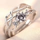 thumbnail image 3 of Anillo de pareja, un par de hombres y mujeres, temperamento de moda simple, anillo de circón con corona, apertura de anillo de diamantes de simulación de boda, 3 of 6