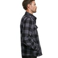 thumbnail image 4 of BRANDIT INDIVIDUAL WEAR Adult Male Flannel Lumber Black Gray Check Jacket, Size: 4XL (9478-12028-4XL), 4 of 7