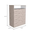 thumbnail image 3 of FM FURNITURE Lagos Four Drawer Dresser, One Shelf, Superior Top, 3 of 6
