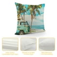 thumbnail image 4 of Orinice Palm Trees Surfboard Beach Graphic Decorative Throw Pillow Cover 12x12in, 4 of 5