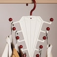 thumbnail image 5 of Umbrella Shaped Closet Hanger Organizer, Multi Prong Wardrobe Storage Hanger, V-Type Multi Hook Clothes Rack, Flexible Hanging Sturdy Plastic Hanger, Multifunctional Storage Hanger 1Pcs, 5 of 5
