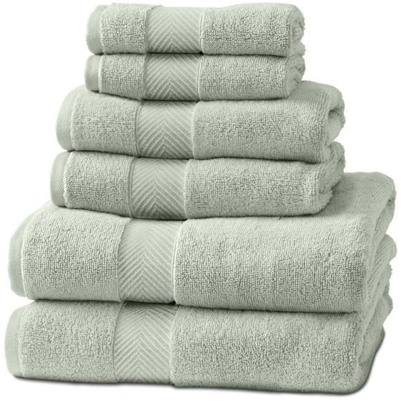 Natureva Home - Serviettes de Bain en Bambou, Ensemble de 6 / Super Absorbantes, Séchage Rapide, Extra Moelleuses / Viscose de Bambou & Mélange Doux de Coton Sans Torsion / 700 GSM Luxu