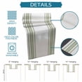 thumbnail image 6 of Sage Green Striped Cotton Linen Rectangle Table Runners 13"x60", Stripes Farmhouse Modern Coffee Table Runner Dresser Scarves Luxury Table Runners for Wedding Party Banquet Dinner Decor, 6 of 8