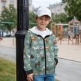 thumbnail image 2 of Uorisanigo Zip Up Hoodie Soft Spring Autumn Western Horse Floral Hooded Sweatshirts Hoodies for Boys and Girls Oversized Outwear Coat Jackets Fall Winter Clothes, 2 of 8