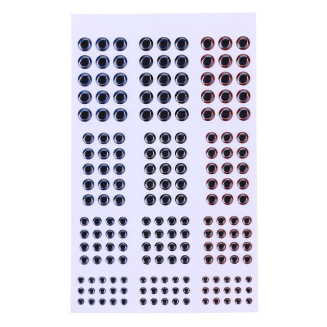183Pcs/Lot Fishing Lure Eyes Holographic 3D 3-6mm Artificial Fish Eyes Sticker