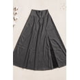 thumbnail image 2 of Falda larga vinipiel con abertura frontal Gris oxford Chica, 2 of 3