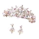 thumbnail image 5 of Corona de tiara para bodas y fiestas. Corona de princesa de cuento de hadas para novia. Estilo A y pendientes, 5 of 9