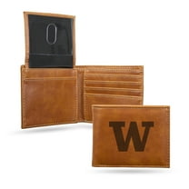 Rico Washington Huskies Brown Laser Engraved Billfold