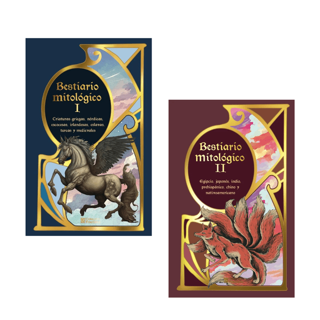 Dúo de Libros: Bestiario Mitológico I y II – Colección Fractales