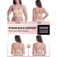 thumbnail image 5 of MINTREUS Strapless Bras for Women Wirefree Non-Slip Seamless Padded Bandeau Push Up Jelly Bra, 5 of 11