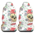 thumbnail image 1 of LAKIMCT Vintage Skull Roses Flowers Car Seat Covers Vehicle Front Seat Covers Universal Fit Seat Protector, 1 of 1