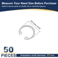 thumbnail image 2 of Uxcell Internal Retaining Rings, E-Clip Snap Ring Stainless Steel Internal Circlip for Automobile mm 17  50, 2 of 7
