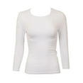 thumbnail image 3 of Kikiriki Wide Neck Three Quarter Sleeve Cotton Shell, 3 of 10