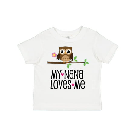 

Inktastic My Nana Loves Me Owl Gift Toddler Toddler Girl T-Shirt