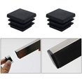 thumbnail image 4 of 40 Pieces Furniture Square End Caps Plastic Square Tube Plug 20mm X 20mm Tube Plugs Anti-slip Mat Black Rectangular End Cap Insert Plugs Pipe Cover Fo, 4 of 5