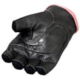 thumbnail image 2 of Hot Leathers GVL1006 Ladies Pink Piping Fingerless Gloves Small, 2 of 5