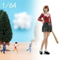 thumbnail image 1 of 1/64 Modelo de chicas modelo Tiny People, Figura de personas de resina estimulada, modelo de caracteres de diseño para el diseño del micro paisaje, 1 of 9