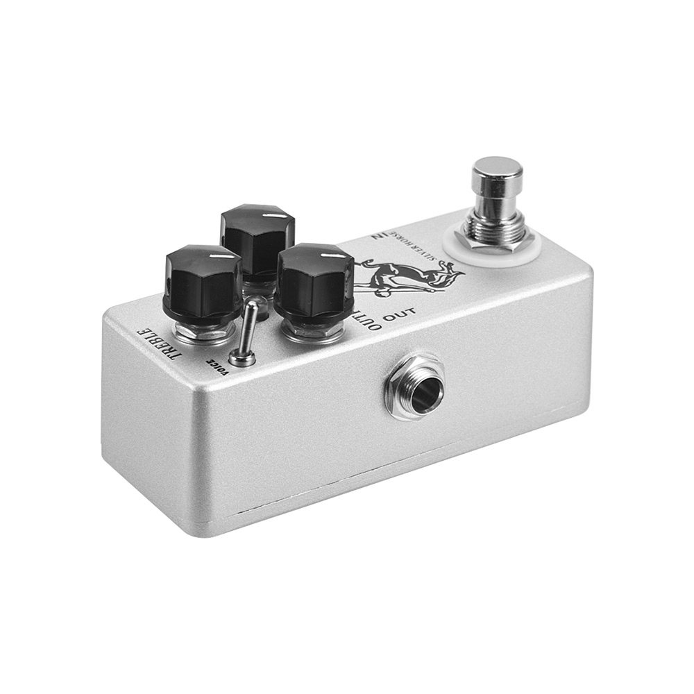 MOSKY Silver Horse Overdrive Boost Guitar Effect Pedal Full Metal Shell True Bypass
