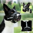 thumbnail image 2 of Dog Muzzle, Basket Breathable Silicone Dog Muzzle for Anti-Barking and Anti-Chewing (Size 6, Black), 2 of 9