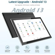 2024 Newest Android 13 Tablet with Keyboard 10 Inch 2 in 1 Tablets, 12GB RAM 128GB ROM 1TB Expand, Quad-Core 2.0GHz CPU Tablet PC, 5G WiFi 6 BT 5.0, 8MP Camera, Google Certified Tableta