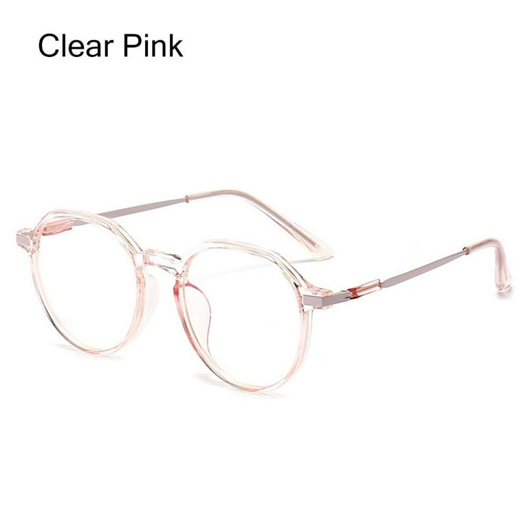 Fashion Clear Frame Non Prescription Anti Glare Anti blue Light Glasses Computer Glasses Eyeglasses Frame Fake Glasses CLEAR PINK