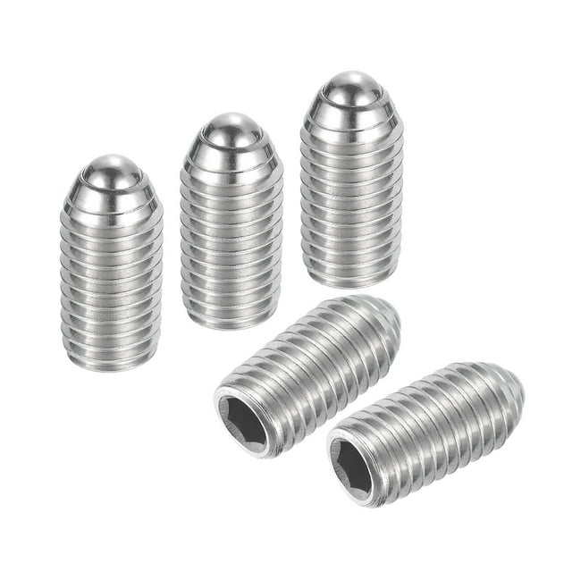 Ball Point Set Screws, M10 x 20mm 304 Stainless Steel Metric Spring Hex Socket Screw 10pack