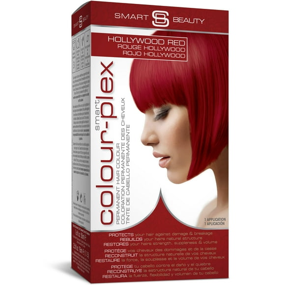 Hollywood Teinture Permanente pour Cheveux Rouges avec Technologie Anti-Casse en Plex Ajoutée Vegan & Sans Cruauté Smart Beauty