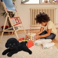 thumbnail image 5 of Realistic Plush Dog Lifelike Stuffed Puppy Doll Soft Dog Stuffed Animal Collectible Plush Puppy Toy For Home Decor And Collectors(Black-14.96"), 5 of 7