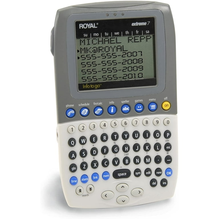Royal Machines Extreme 7 Electronic Organizer PDA with 2MB Memory and  6-Line RoyalGlo Backlit Display 
