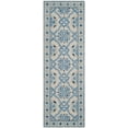 thumbnail image 2 of SAFAVIEH Bella Noelle Geometric Bordered Wool Runner Rug, Ivory/Blue, 2'3" x 7', 2 of 6