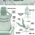 thumbnail image 3 of Techni Sport TS86 Ergonomic Pastel Gaming Chair W/Memory Foam Seat, Mint RTA-TS86-MNT, 3 of 9