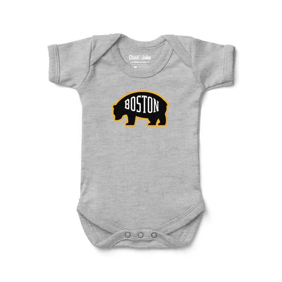 Newborn & Infant Chad & Jake Heather Gray Boston Bruins Bodysuit